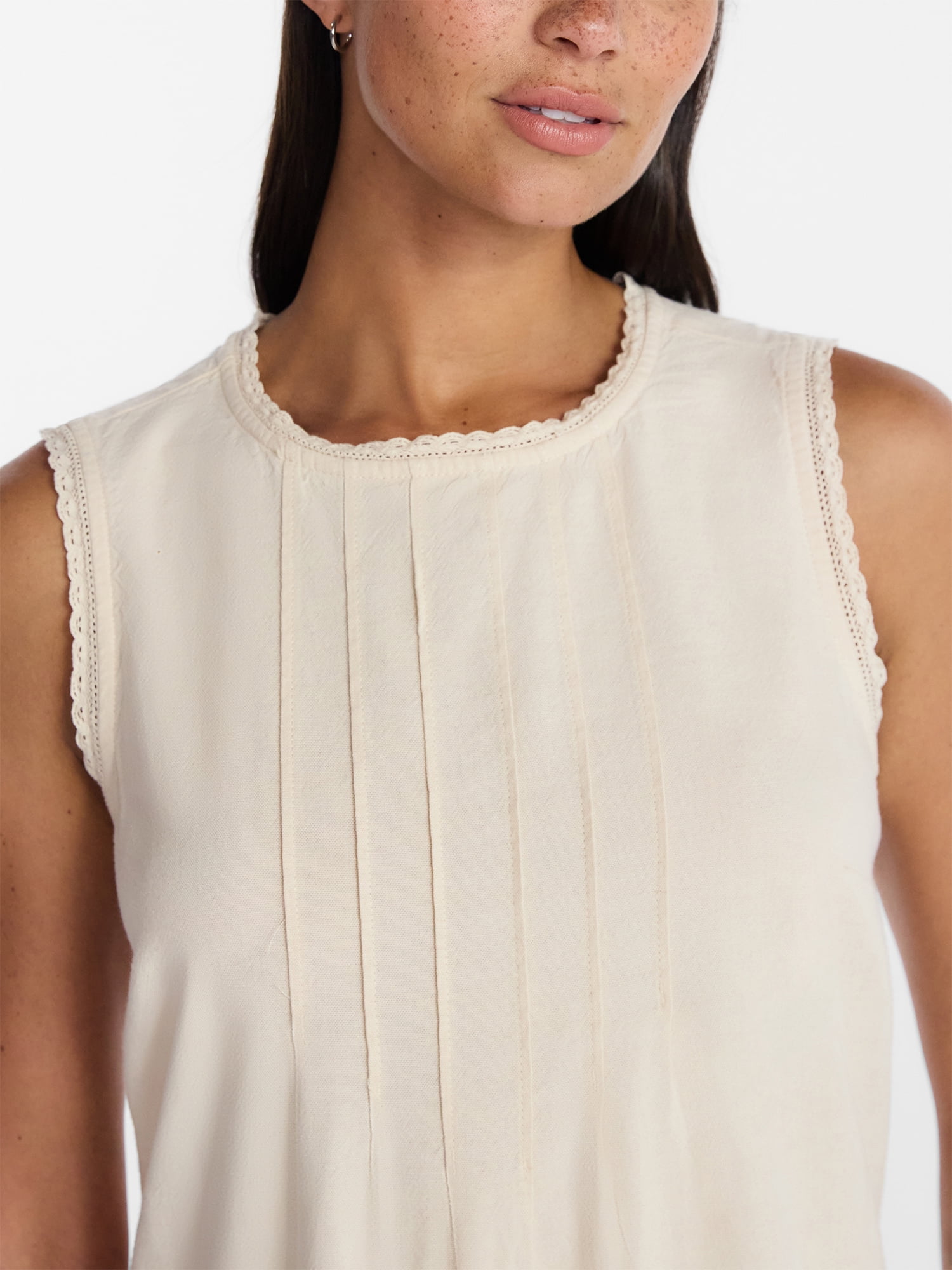 Time and Tru Women's Linen Blend Shift Dress, Sizes XS-XXXL