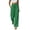 Green——Fall Savings, variant on Cotton Linen Wide Leg Pants for Women Drawstring Elastic Waist Ruched Pant Fall Lightweight Basic Trousers with Pockets White 2XL