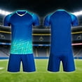 thumbnail image 2 of Toddler Boy Outfits 2 Piece Soccer Gradient Print Short Sleeve Crew Neck T-Shirt Top And Shorts Sports Baby Boys' Clothing Sets, 2 of 4