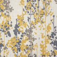 thumbnail image 6 of DriftAway Leah Linen Blend Abstract Floral Blossom Ink Painting Lined Blackout Thermal Insulated Window Curtain Valance Rod Pocket 18"L x 52"W Plus 2" Header Golden Yellow Gray 1 Pack, 6 of 7