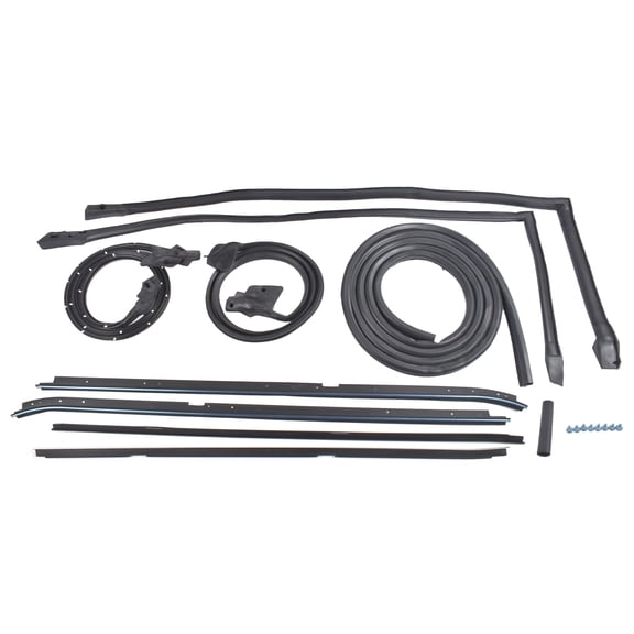 GELUOXI Weatherstripping Seal Kit w/ Narrow Chrome for Buick Regal & Oldsmobile Cutlass RWD 2 door G-Body 1981-1988 568979