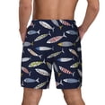 thumbnail image 4 of Balery Sardine Mens Swim Trunks Swim Shorts for Men Quick Dry Inseam Beach Shorts with Compression Liner Pocket-3X-Large, 4 of 9