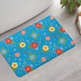 thumbnail image 2 of Pioneer Flower Floral Print Pattern Bathroom Rugs Mat, Non Slip Microfiber Bathroom Rug with Rubber Backing, Soft Mats for Bathroom Floor Tub Shower, 17"x27", 2 of 5