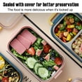 thumbnail image 4 of Lilixerw 304 Stainless Steel Bento Lunch Boxes,Reusable dinner Plate with Lid and Buckled,for Adults Portion Control, 4 of 5