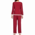 thumbnail image 4 of Pijamas de mujer en liquidación, conjuntos de moda para mujer, ropa de estar por casa, camisetas de manga larga y pantalones., 4 of 5