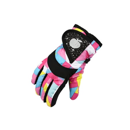

Yyeselk Kids Boys Girls Winter Warm Gloves Snow Windproof Mittens Outdoor Sports Skiing
