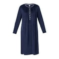 thumbnail image 6 of Aria Women’s Knit Velour Long Sleeve Ballet Nightgown, Sizes XS-5X, 6 of 6