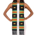 thumbnail image 3 of Jiibva Double Layered Tassel Black Shawl Satin Graduation Ribbon Logo Adult Etiquette Scarf Honor Shoulder Strap, 3 of 7
