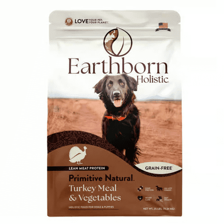 Earthborn Holistic Primitive Natural Turkey Meal & Vegetables Grain Free Dry Dog Food 12.5 lb