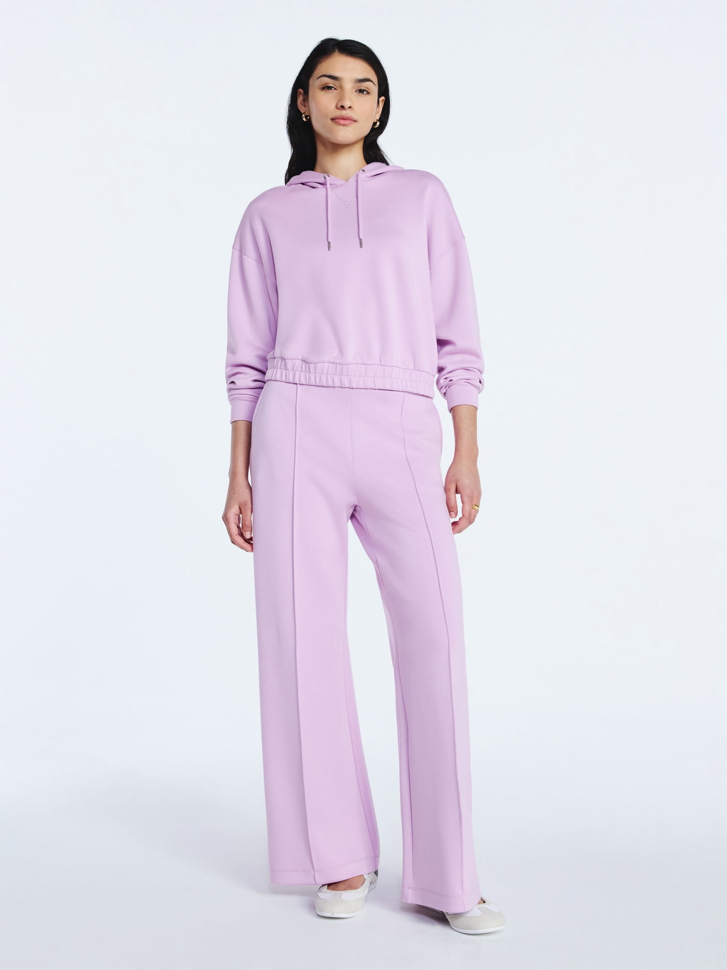 Scoop Women's and Women's Plus New Scubaknit Pullover Hoodie, Sizes XS-4X