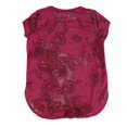 thumbnail image 2 of bar III Womens Burnout Lace Embellished T-Shirt, Pink, Small, 2 of 2