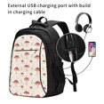 thumbnail image 2 of Fotbe Mushroom Mochila con Estampado y Puerto USB para Hombre y Mujer, Mochila Antirrobo, Mochila de Viaje, Mochila Escolar, Mochila Universitaria, 2 of 7