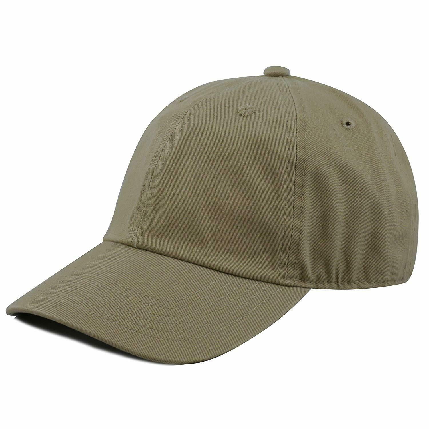 Newhattan Plain 100% Cotton Hat Men Women Adjustable Baseball Cap ...