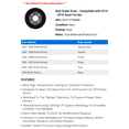 thumbnail image 2 of Rear Brake Drum - Compatible with 2016 - 2018 Smart Fortwo 2017, 2 of 2
