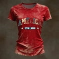 thumbnail image 4 of Women's 250 Anniversary USA Shirt – 250th Birthday of America T-Shirt, Soft Short Sleeve Casual Tee for 2026 Celebration(Red,L), 4 of 7