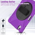 thumbnail image 6 of Dteck Case for iPad Air 11 Inch 2024, Military Grade Silicone Protective Cover for iPad Air 5th/4th Gen / Pro 11 2022 with Pencil Holder,Rotating Hand Strap & Stand & Shoulde Strap,Purple, 6 of 9