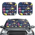 thumbnail image 6 of Lsque Sea Inhabitans and Herb 2 PCS Windshield Sun Shade | CarFoldable Window Covers | Car Accessories Reflect UV for Universal Cars SUV Truck | Large, 6 of 7