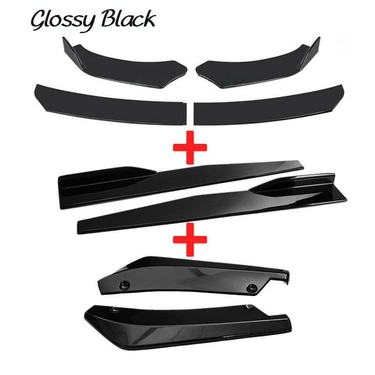 Glossy Black Universal Car Front Bumper Lip Spoiler Diffuser Body