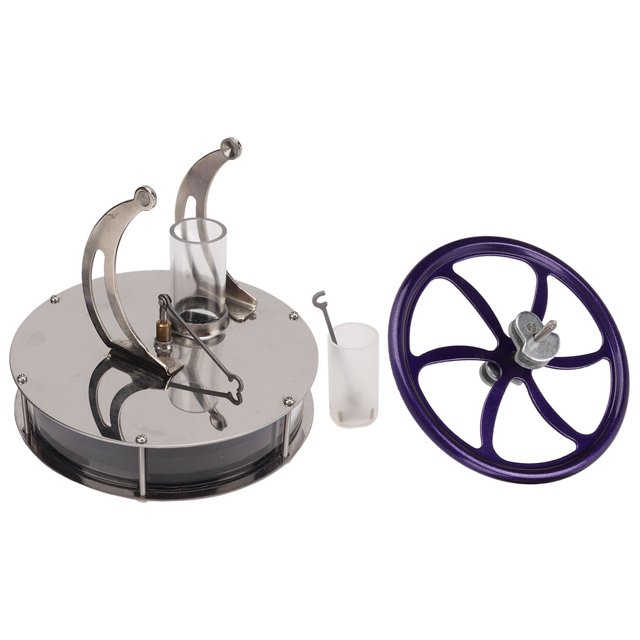 Modelo De Motor Stirling De Baja Temperatura, Modelo De Motor De Motor Stirling Volante De aleación De Zinc Base De Acero Inoxidable Operación Simple Para Juguetes
