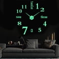 thumbnail image 4 of Reloj de pared luminoso con luces nocturnas silenciosas, reloj de pared redondo para sala de estar y segundo, 4 of 7