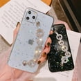 thumbnail image 6 of Compatible with iPhone 13 Case, Glitter Clear Cute Sparkly Bling Star Design Luxury Shiny Crystal Silver Chain Protective Cover for Ladys Girls and Women, 6 of 6