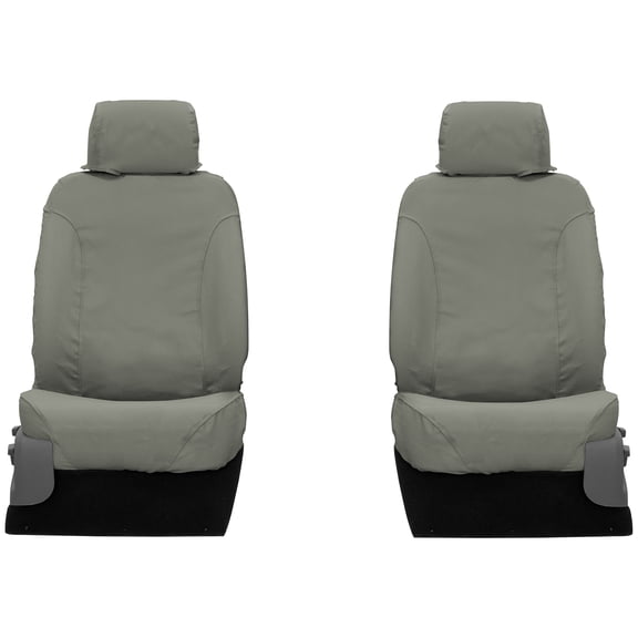 Covercraft Polycotton SeatSaver Custom Seat Covers for 2007-2013 Chevy Silverado/GMC Sierra 1500 & 2007-2014 2500/3500 | SS3381PCCT | 1st Row 40/20/40 Bench Seat | Misty Grey