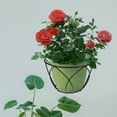 thumbnail image 3 of PTOOTP 1Set Iron Hanging Planter Basket for Balcony Railing Flowerpot Display Holder Black 8.57X6.96X5.31in, 3 of 8