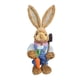 thumbnail image 1 of Easter Bunny Decor Easter Straw Bunny Figurine, 14" Easter Straw Bunny Figurine Tabletop Decor, Sisal Rabbit Couple Statue with Carrots&Eggs, Spring Decorations for Home Farm (D), 1 of 5