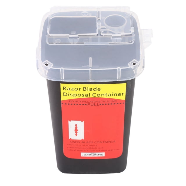 Contenedor de basura para agujas de desecho, contenedor para desechos, contenedor para objetos punzantes, caja para desechos de cuchillas, mayor durabilidad