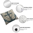 thumbnail image 4 of Acheng Throw Pillow Cover Nautical Theme Vintage Navigation Pattern Anchor Ocean Theme Marine Throw Pillow Covers for Couch Sofa Home Decor,2 Pcs White, 4 of 6