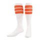 thumbnail image 1 of Calcetines TCK Retro con tubo de 3 rayas, color naranja, talla L, 1 of 5