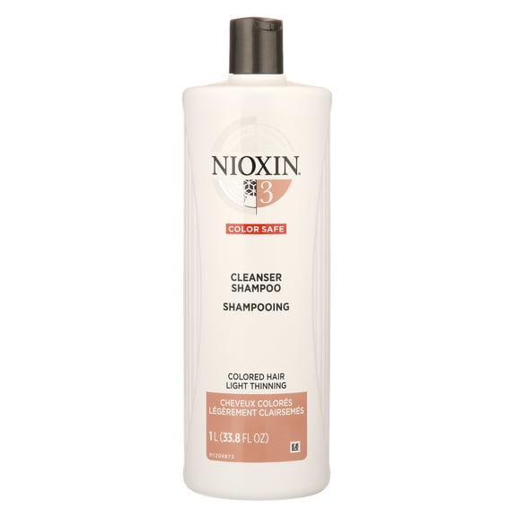 Nioxin System 3 Cleanser Shampoo, for Light Thinning Colored Hair, 33.8 oz