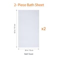 thumbnail image 2 of Toalla de baño de secado rápido, 100% algodón, paquete de 2, color blanco, 2 of 5