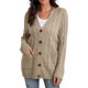 thumbnail image 4 of Cárdigan de punto para mujer, cárdigan largo y elegante, jersey, abrigo de punto, 4 of 6