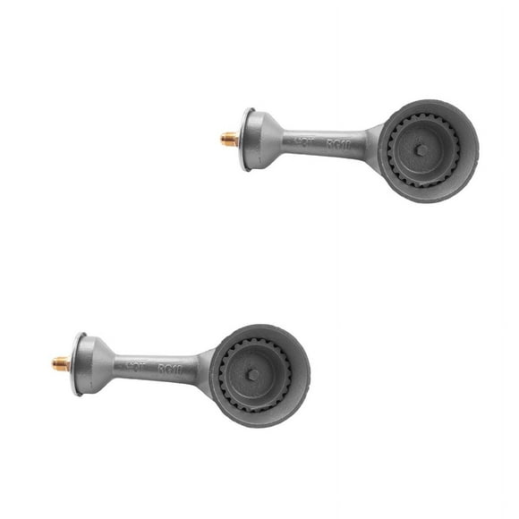 2X High Pressure Propane Cast-Iron Round Burner Head, Propane Burner Head with Orifice Brass Fitting