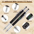 thumbnail image 3 of 72 Set Father Day Gifts Bulk for Men 6 in 1 Multi Tool Pen Gift Church Multitool Pen with Bible Verse Bookmarks Screwdriver Motivational for Father's Day Christian Men of God Gifts (Black), 3 of 4