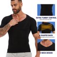 thumbnail image 3 of Mens Compression Shapewear Vest Slimming Undershirt Tank Top Tummy Control Chest Hide Gynecomastia Body Shaper, 3 of 5
