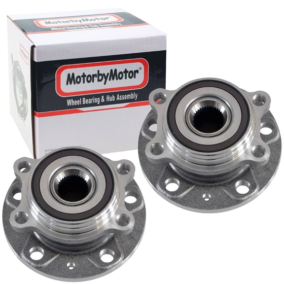 MotorbyMotor 513253 Front Wheel Bearing Hub Assembly Fits for Audi A3/Q3/TT, Volkswagen Beetle/CC/Eos/Golf/Cti/Jetta/Passat/R32/Babbit/Tiguan Wheel Hub (Set of 2)