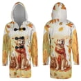 thumbnail image 3 of Welcome Fall Golden Retriever Enjoys School Time Autumn Fall Leaves All Over Print 3D Hooded Duffle Toggle Coat Goldens Dog Lover Gifts Idea - 02013, 3 of 6