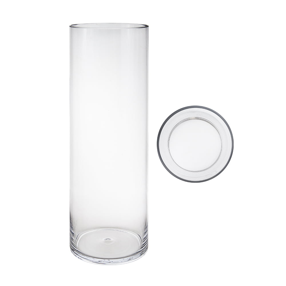 1 Piece Mega Vases Clear 7" x 24" Cylinder Glass Vase 
