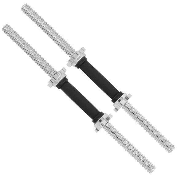 Open Box Yes4All Threaded Dumbbell Handle Set with Rubber Non-Slip Grip, 24 In