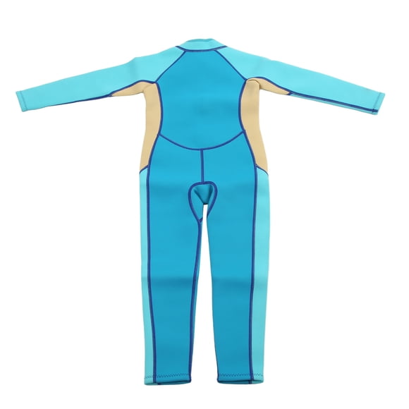 Traje De Neopreno Para Niños De 2,5 Mm, Diseño De Cremallera Abierta En La Espalda, Bloque De Color, Traje De Buceo Elástico En Cuatro Direcciones Para Niños Pequeños Y
