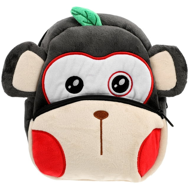 Shisuyan Toddler Kids Backpack Plush Cartoon Satchel Bag Light Children Shoulder Bag (Monkey)