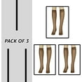 thumbnail image 4 of Lissele Full Support Women's Plus Size Knee High 3 Pack Taupe Light, XXXXL, 4 of 6