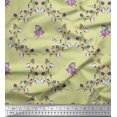thumbnail image 1 of Soimoi Cotton Voile Fabric Butterfly & Wildflower Floral Fabric Prints By Yard 56 Inch Wide, 1 of 1