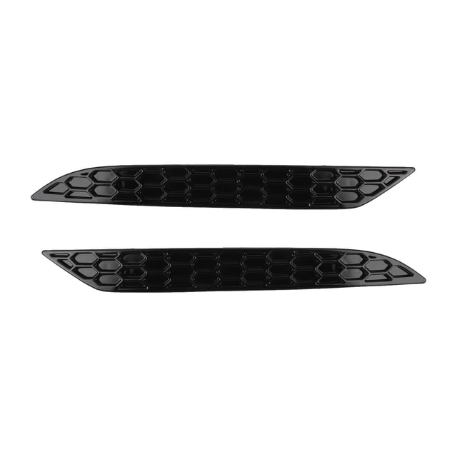 Juego de eliminación de panal de reflector de parachoques trasero negro brillante de 2 piezas apto para MK7.5 GTD R2017-2020 Jadeshay A