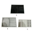 thumbnail image 3 of Wweixi Multi Grid Jewelry Storage Box Neatly Display Rings And Earrings Detachable Inner Grid For More Ice velvet flower Two in one, 3 of 6