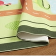 thumbnail image 4 of Everwash™ Imagine Jungle Road Kids Machine Washable Area Rug, Green/Yellow, 4'x6', 4 of 9