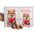 thumbnail image 3 of Happy Valentine's Day Pomeranian Brings Love Heart Travel Passport Wallet Pom Dog Lover Gifts PU Leather Passport Holder Cover - 02028, 3 of 5