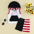 thumbnail image 2 of Ketyyh-chn99 Boys Vacation Outfits Fourth of July Baby Boy Outfit Toddler Boys Sleeveless Independence Day 4th Of July American Flag Toddler Boy Outfit for 6 Months,White, 2 of 7